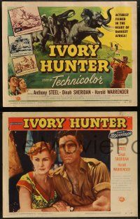5k274 IVORY HUNTER 8 LCs '52 Ealing Studios, many different images of African jungle animals!