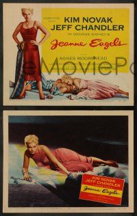 5k281 JEANNE EAGELS 8 LCs '57 great images of sexy barely-dressed Kim Novak, Jeff Chandler!