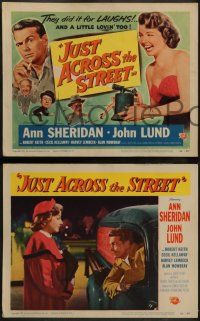 5k292 JUST ACROSS THE STREET 8 LCs '52 sexy Ann Sheridan did it for laughs & a little lovin!