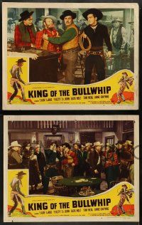 5k840 KING OF THE BULLWHIP 3 LCs '50 Lash La Rue, Fuzzy St. John, Jack Holt, gambling scene!