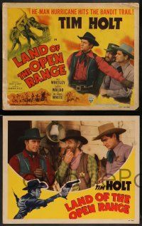 5k307 LAND OF THE OPEN RANGE 8 LCs '41 cowboy Tim Holt, Ray Whitley, Janet Waldo!