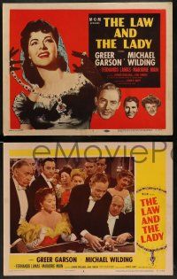 5k318 LAW & THE LADY 8 LCs '51 Greer Garson, Michael Wilding, Fernando Lamas