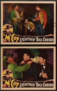5k846 LIGHTNIN' BILL CARSON 3 LCs '36 great images of cowboy Tim McCoy in the title role!