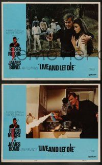 5k331 LIVE & LET DIE 8 LCs '73 Roger Moore as James Bond, Jane Seymour, Yaphet Kotto!
