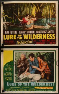 5k345 LURE OF THE WILDERNESS 8 LCs '52 sexy Jean Peters & Jeff Hunter in Okefenokee Swamp!