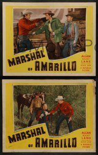5k781 MARSHAL OF AMARILLO 4 LCs '48 cowboy Rocky Lane in Texas w/his stallion Black Jack!