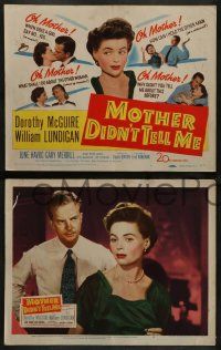 5k390 MOTHER DIDN'T TELL ME 8 LCs '50 great images of Dorothy McGuire, William Lundigan, June Havoc