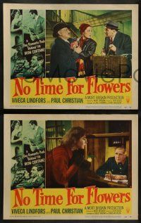 5k422 NO TIME FOR FLOWERS 8 LCs '53 sexy Communist Viveca Lindfors, directed by Don Siegel!