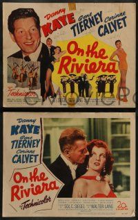 5k430 ON THE RIVIERA 8 LCs '51 Danny Kaye, sexy Gene Tierney & Corinne Calvet!