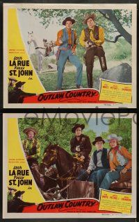 5k856 OUTLAW COUNTRY 3 LCs '48 great images of cowboys Lash La Rue & Al Fuzzy St. John!