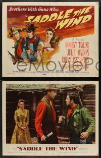 5k483 SADDLE THE WIND 8 LCs '57 cowboy John Cassavetes, Robert Taylor & Julie London!