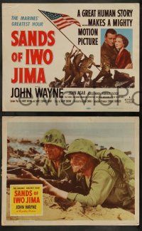 5k485 SANDS OF IWO JIMA 8 LCs '50 WWII Marine John Wayne in action, Adele Mara!