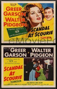 5k491 SCANDAL AT SCOURIE 8 LCs '53 great images of pretty Greer Garson & Walter Pidgeon!