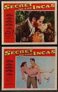 5k497 SECRET OF THE INCAS 8 LCs '54 Charlton Heston & Robert Young in South America!