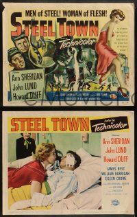 5k547 STEEL TOWN 8 LCs '52 Lund & Duff are men of steel and sexy Ann Sheridan is a woman of flesh!