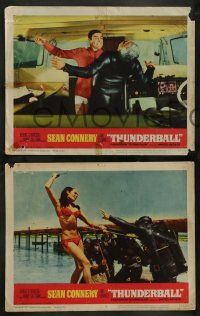 5k878 THUNDERBALL 3 LCs '65 great of images Sean Connery as secret agent James Bond 007!!