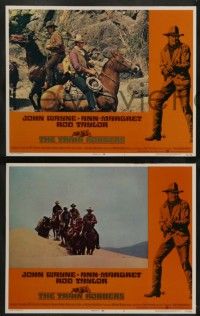 5k879 TRAIN ROBBERS 3 LCs '73 great cowboy western images of big John Wayne, sexy Ann-Margret!