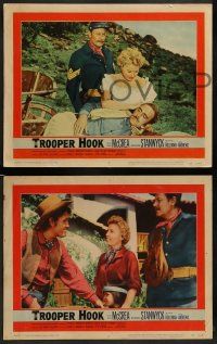 5k805 TROOPER HOOK 4 LCs '57 Joel McCrea, Barbara Stanwyck gave the Apache chief a son!