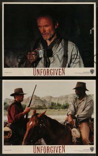 5k604 UNFORGIVEN 8 LCs '92 Clint Eastwood, Gene Hackman, Morgan Freeman, Richard Harris!