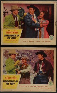 5k809 VENGEANCE OF THE WEST 4 LCs '42 cool images of Wild Bill Elliott & Tex Ritter!