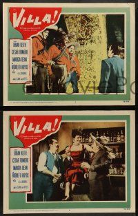 5k709 VILLA 6 LCs '58 Rodolfo Hoyos as Pancho Villa, Cesar Romero & Brian Keith!