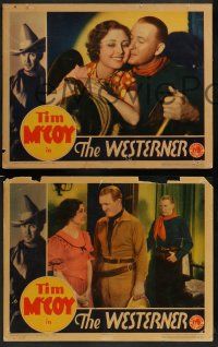 5k814 WESTERNER 4 LCs '34 great images of cowboy Tim McCoy, Marion Shilling!