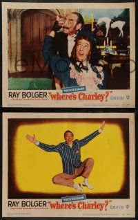 5k627 WHERE'S CHARLEY 8 LCs '52 wacky images of cross-dressing Ray Bolger in the title role!