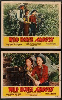 5k884 WILD HORSE AMBUSH 3 LCs '52 Michael Chapin & Eilene Janssen as The Rough Ridin' Kids!