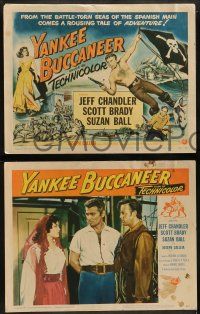 5k637 YANKEE BUCCANEER 8 LCs '52 great images of pirate Jeff Chandler & sexy Suzan Ball!