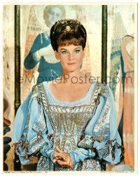 5m004 AGONY & THE ECSTASY color 8x10 still '65 great close up of Diane Cilento in elaborate dress!