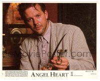 5m005 ANGEL HEART 8x10 mini LC #1 '87 great close up of Mickey Rourke with a really big knife!