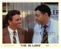 5m044 IN-LAWS 8x10 mini LC '79 c/u of Peter Falk & Alan Arkin in their classic screwball comedy!