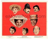 5m061 MARY POPPINS color 8x10 still '64 headshots of Julie Andrews, Dick Van Dyke & Disney cast!