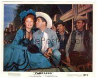 5m071 PARDNERS color 8x10 still '56 cowboys smile at Jerry Lewis flirting with sexy Lori Nelson!