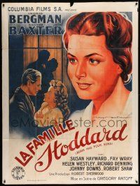 5p658 ADAM HAD FOUR SONS French 1p '45 Soubie art of Ingrid Bergman, Warner Baxter & Susan Hayward!