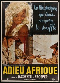 5p659 ADIOS AFRICA French 1p '66 Jacopetti & Prosperi's Africa Addio, different image & rare!