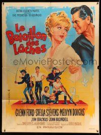 5p660 ADVANCE TO THE REAR French 1p '64 different Soubie art of Glenn Ford & sexy Stella Stevens!