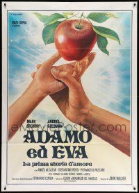 5p116 ADAM & EVE: THE FIRST LOVE STORY Italian 1p '83 different Tarantelli art of the apple!