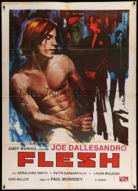 5p120 ANDY WARHOL'S FLESH Italian 1p '68 different art of shirtless Joe Dallesandro by Avelli!