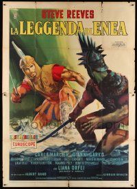 5p053 AVENGER Italian 2p '64 La Leggenda di Enea, Steve Reeves, Ciriello sword-and-sandal art!