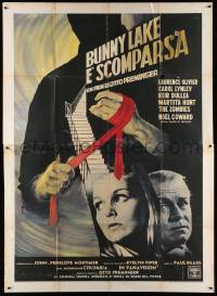5p061 BUNNY LAKE IS MISSING Italian 2p '66 Otto Preminger, Olivier, Lynley, Kerfyser strangler art!
