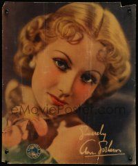 5p004 ANN SOTHERN jumbo LC '30s wonderful sexy head & shoulders portrait with facsimile signature!