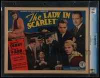 5p048 LADY IN SCARLET slabbed TC '35 art dealer Reginald Denny involved with sexy Patricia Farr!