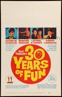 5p294 30 YEARS OF FUN WC '63 Charley Chase, Buster Keaton, Laurel & Hardy!