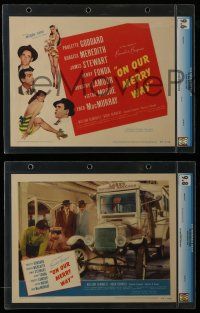5p047 ON OUR MERRY WAY 5 slabbed LCs '48 title card + 4 scenes, one great c/u of Lamour in sarong!