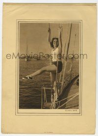 5r001 CLARA BOW French 10.5x14.75 still '20s great image in skimpy outfit clowning on sailboat!