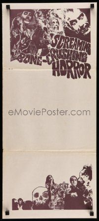5r563 SCREAMING BONE-CRUSHING HORROR Aust daybill 70s Christopher Lee  Vincent Price