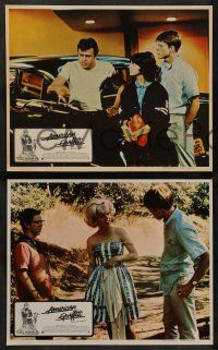5r638 AMERICAN GRAFFITI 8 Mexican LCs '73 classic, Candy Clark, Charlie Martin Smith, Ron Howard!