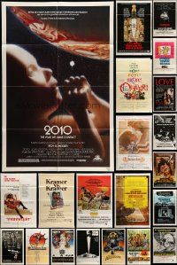 5s156 LOT OF 34 FOLDED ONE-SHEETS '70s-80s great images from a variety of different movies!