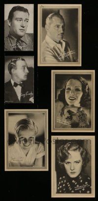 5s059 LOT OF 6 FAN PHOTOS '30s-40s John Wayne, John Barrymore, Bing Crosby, Lupe Velez & more!